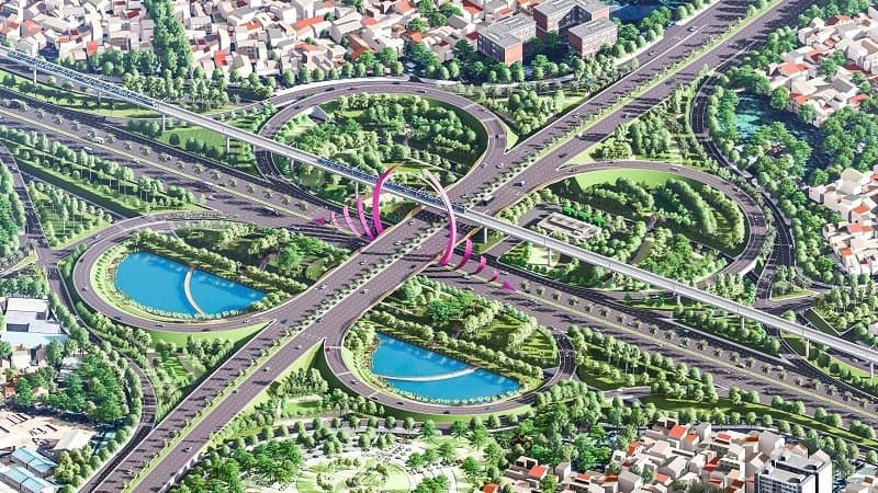 Sơ đồ nút giao và tuyến Vành đai 2 trong quy hoạch giao thông
