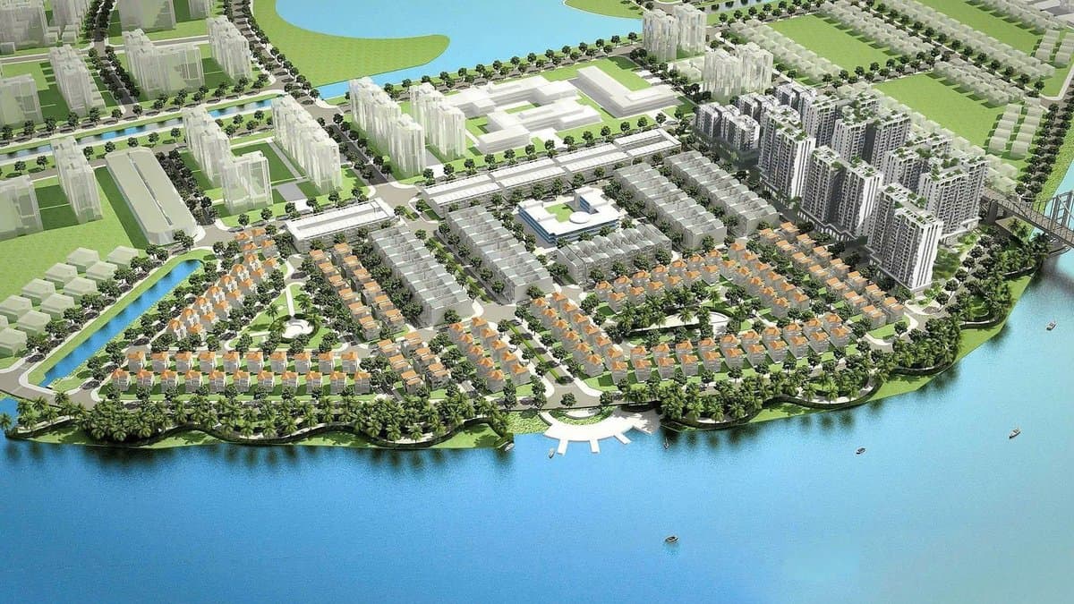 Phối cảnh tổng thể khu nhà ở xã hội ven sông